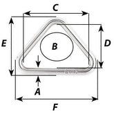 Wichard Triangle - 316L - 4mm Stock Diameter - 30mm Inner Diameter Part #6731 trendygifthk